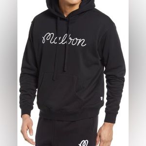 Malbon Golf Embroidered Hoodie (Black, Large)